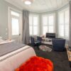 plantation shutters and curtains